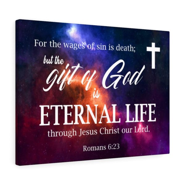 Scripture Canvas Gift of God is Eternal Life Romans 6:23 Christian Bible Verse Meaningful Framed Prints, Canvas Paintings - Image 5