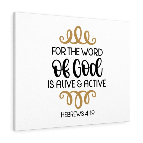 Scripture Canvas The Word Of God Hebrews 4:12 Christian Bible Verse Meaningful Framed Prints, Canvas Paintings