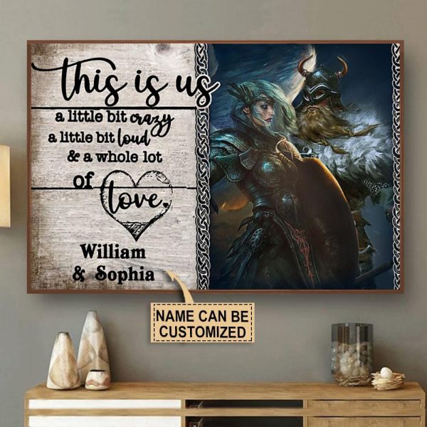 Personalized Canvas Art Painting, Canvas Gallery Hanging Viking Couple A Little Bit Wall Art Framed Prints, Canvas Paintings