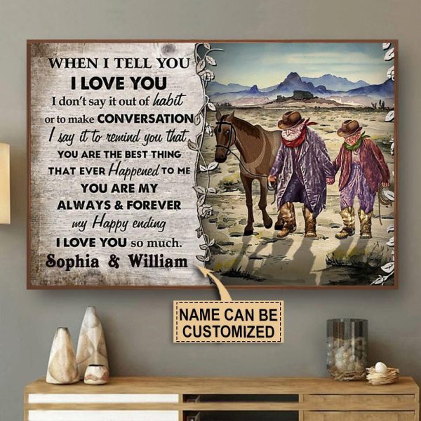 Personalized Canvas Painting Frames Cowboy When I Tell You Framed Prints, Canvas Paintings