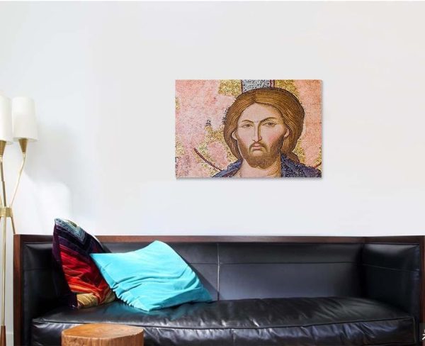 Jesus Mosaic Istanbul Chora Church Jesus Christian Premium Multi Canvas Prints, Multi Piece Panel Canvas Luxury Gallery Wall Fine Art Print - Image 3