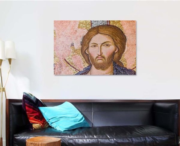 Jesus Mosaic Istanbul Chora Church Jesus Christian Premium Multi Canvas Prints, Multi Piece Panel Canvas Luxury Gallery Wall Fine Art Print - Image 4