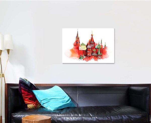 Moscow Russia Red Square Saint Basil Christian Premium Multi Canvas Prints, Multi Piece Panel Canvas Luxury Gallery Wall Fine Art Print - Image 3