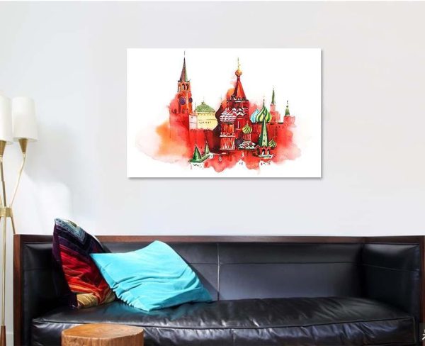 Moscow Russia Red Square Saint Basil Christian Premium Multi Canvas Prints, Multi Piece Panel Canvas Luxury Gallery Wall Fine Art Print - Image 4