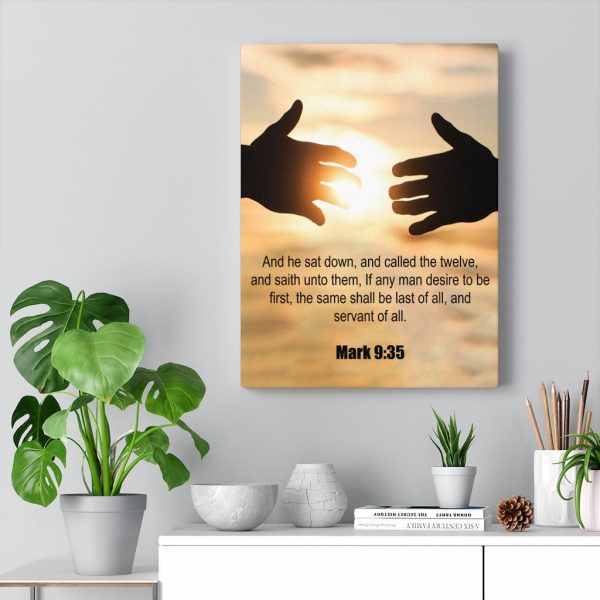 Scripture Canvas Servant of All Mark 9:35 Christian Bible Verse Meaningful Framed Prints, Canvas Paintings - Image 8