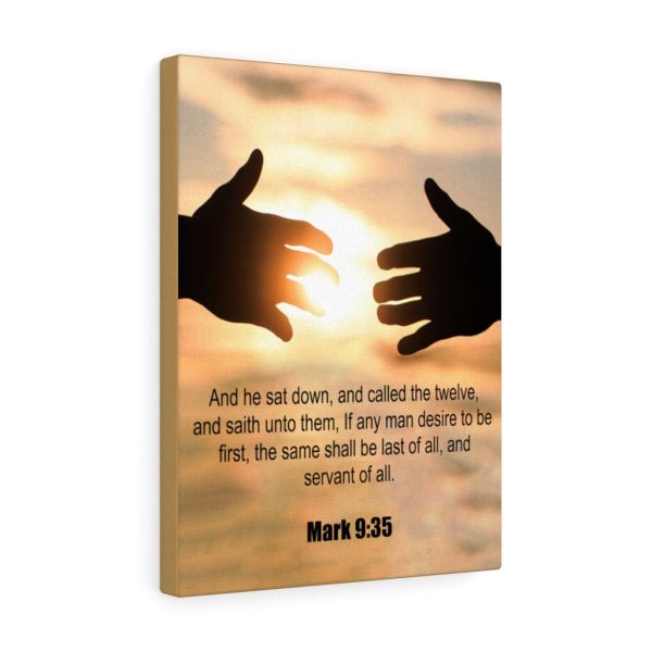 Scripture Canvas Servant of All Mark 9:35 Christian Bible Verse Meaningful Framed Prints, Canvas Paintings