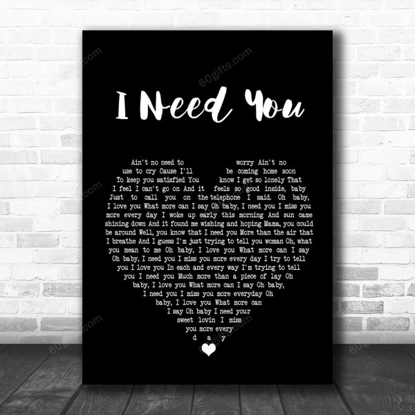 Lynyrd Skynyrd I Need You Black Heart Song Lyric Art Print - Canvas Print Wall Art Home Decor