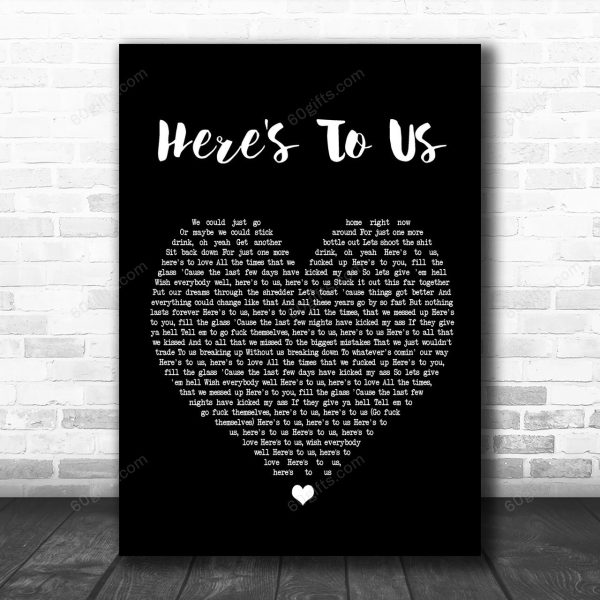 Halestorm Here's To Us Black Heart Song Lyric Music Art Print - Canvas Print Wall Art Home Decor