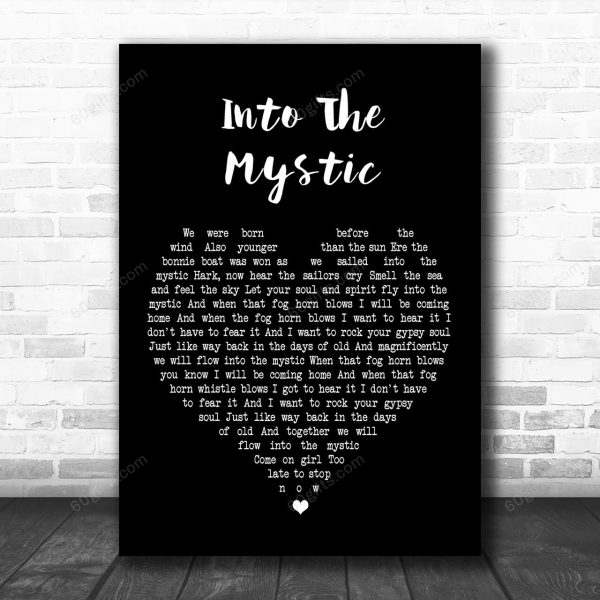 Van Morrison Into The Mystic Black Heart Song Lyric Music Art Print - Canvas Print Wall Art Home Decor