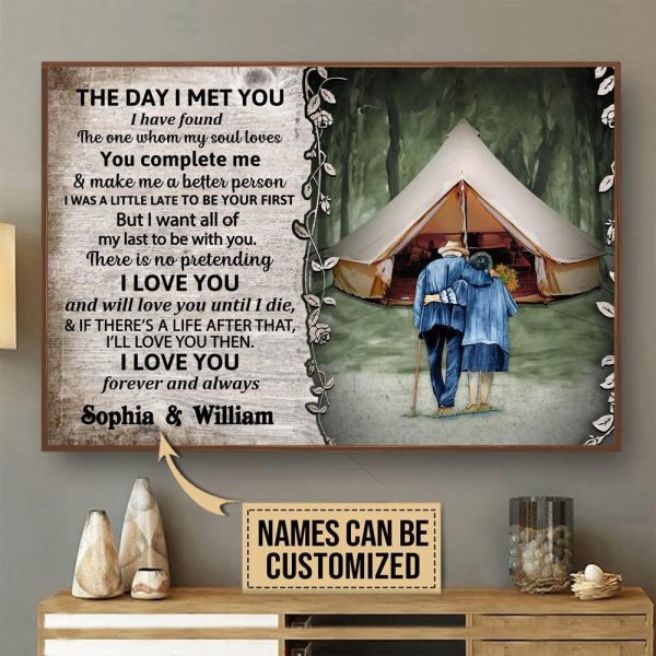 here Gifts Personalized Glamping The Day I Met Canvas Home Decor