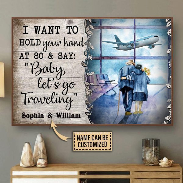 here Gifts Personalized Air Traveling Hold Your Hand Canvas Home Decor