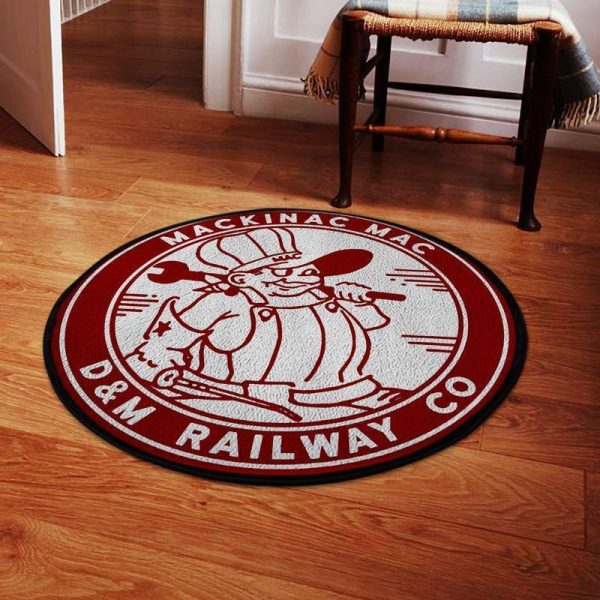 Dnm Round Mat Detroit And Mackinac Round Floor Mat Room Rugs Carpet Outdoor Rug Washable Rugs