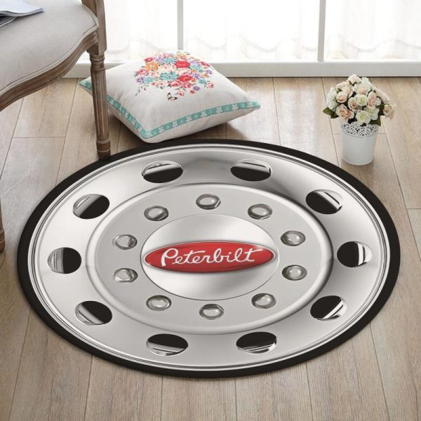 Pete Round Mat Peterbilt Truck Round Floor Mat Room Rugs Carpet Outdoor Rug Washable Rugs