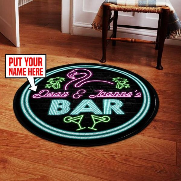 Personalized Bar Living Room Round Mat Circle Rug - Image 4