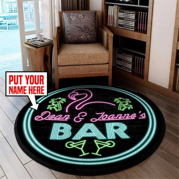 Personalized Bar Living Room Round Mat Circle Rug - Image 2