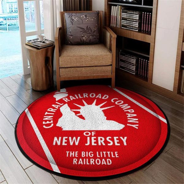 Cnj Living Room Round Mat Circle Rug Central Railroad Of New Jersey Railroad - Image 2