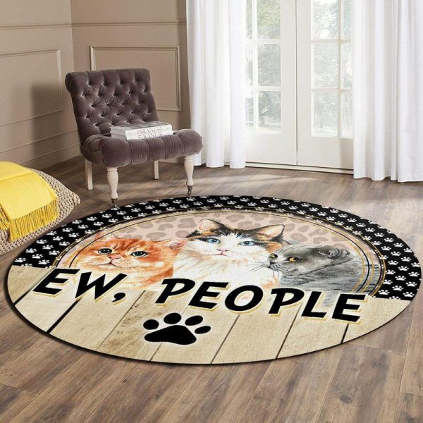 Ew People Cat Living Room Round Mat Circle Rug - Image 2