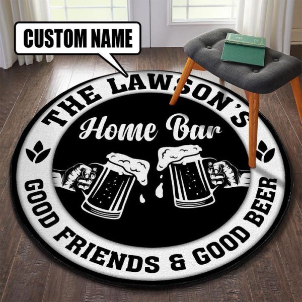 Personalized Home Bar Round Mat Round Floor Mat Room Rugs Carpet Outdoor Rug Washable Rugs - Image 3