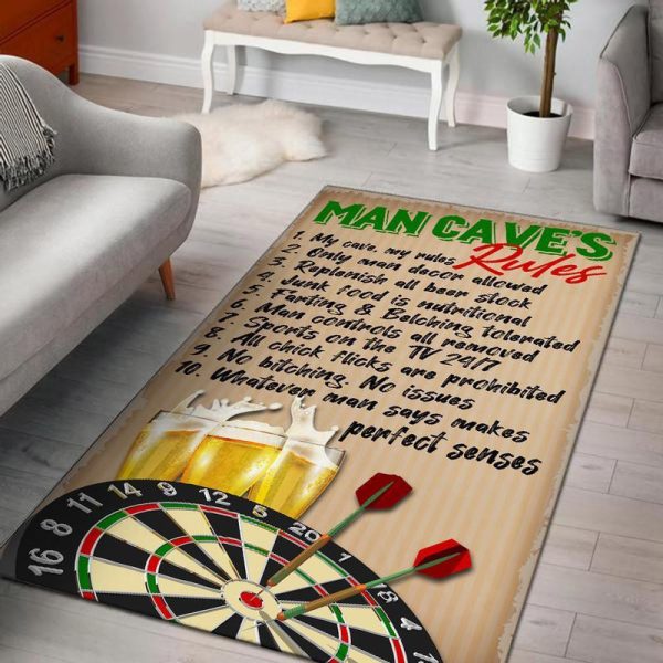 Man Cave Rules Area Rug Carpet - Image 3