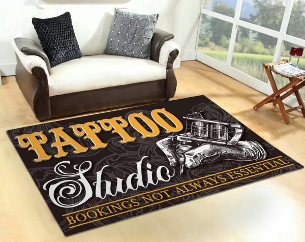 Tattoo Studio Area Rug Carpet