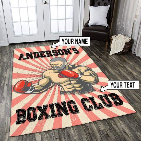 Personalized Boxing Fitness Home Gym Area Rug Washable Rugs Carpet