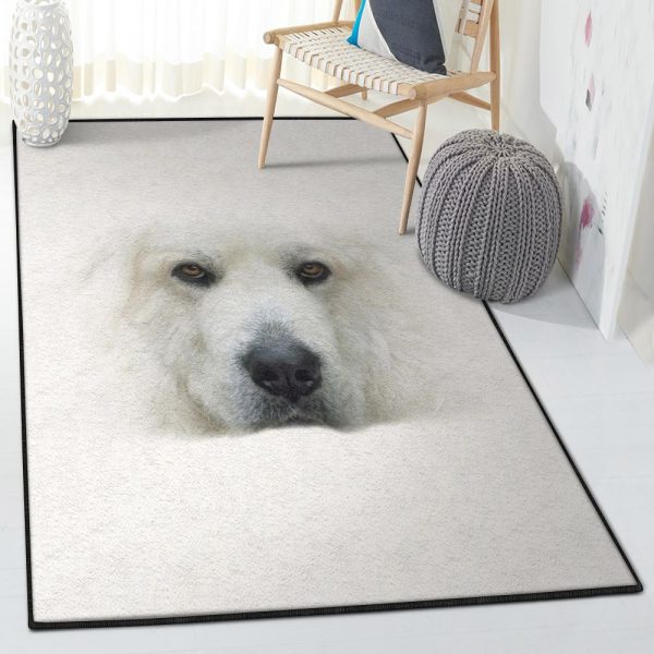 Great Pyrenees Carpet Great Pyrenees Rug Rectangle Rugs Washable Area Rug Non-Slip Carpet For Living Room Bedroom