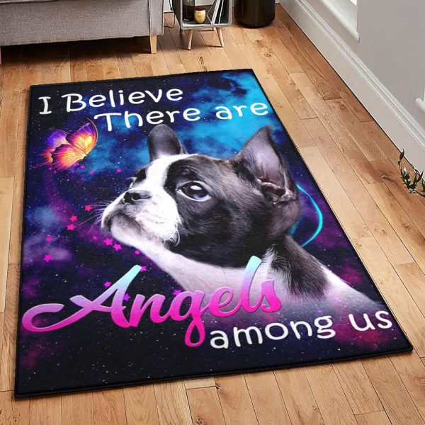 Boston Terrier Modern Boston Terrier Rug Rectangle Rugs Washable Area Rug Non-Slip Carpet For Living Room Bedroom