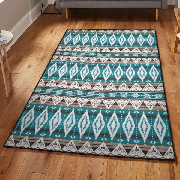 Earth Bedroom Rugs Turquoise Earth Rug Rectangle Rugs Washable Area Rug Non-Slip Carpet For Living Room Bedroom