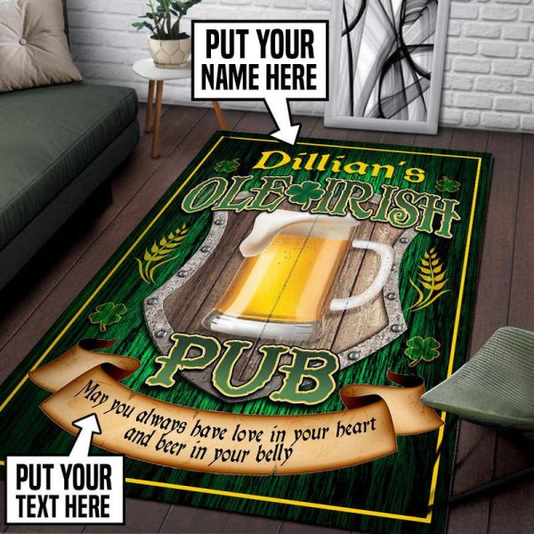 Personalized Irish Pub Area Rug Carpet 5 - Image 3