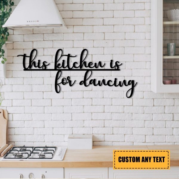 This Kitchen Is For Dancing Cooking Chef Metal Sign, Wall Hanging Gift - Image 4