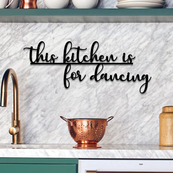 This Kitchen Is For Dancing Cooking Chef Metal Sign, Wall Hanging Gift - Image 3