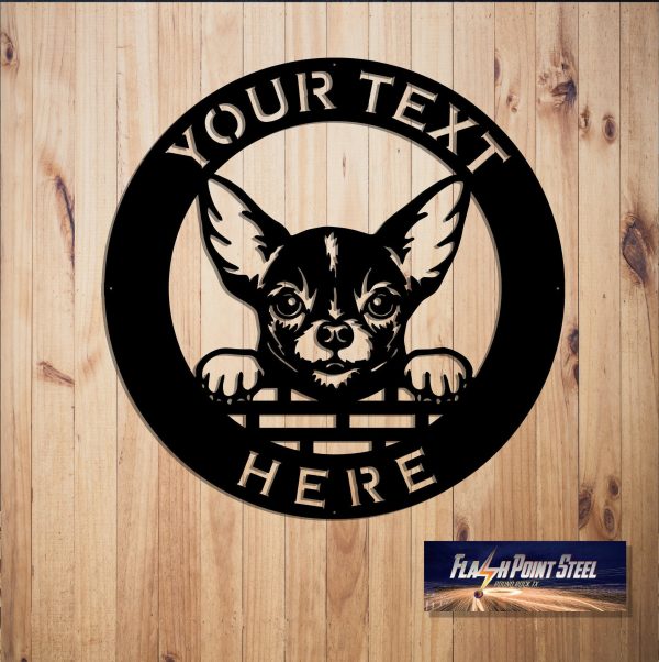 Chihuahua Dog Sign, Welcome Sign Dog, Entrance Sign, Wall Decor, Plasm - Image 2