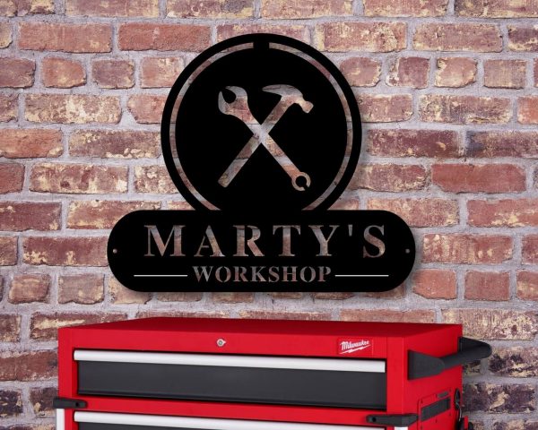 Fathers Day Gift Personalized Workshop Sign Persona - Image 2