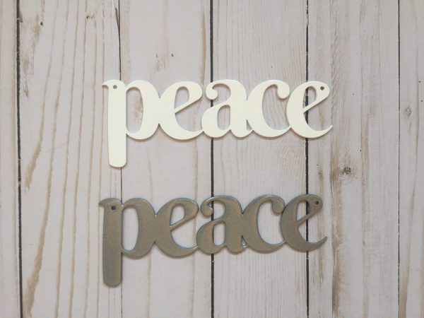 Peace Metal Sign Set Of 5 Metal Christmas Ornaments Metal Art Metal Wo