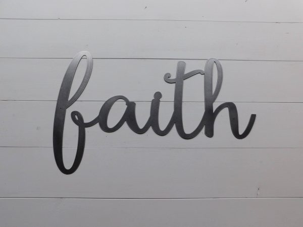 Faith Sign Metal Faith Home Sign Rustic Word Art Sign Word Signs Decor