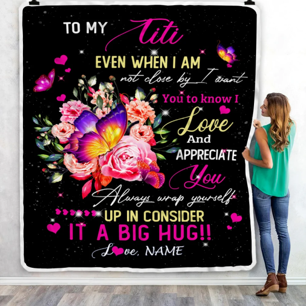 Personalized To My Titi From Niece Nephew Blanket It A Big Hug I Love - Image 6