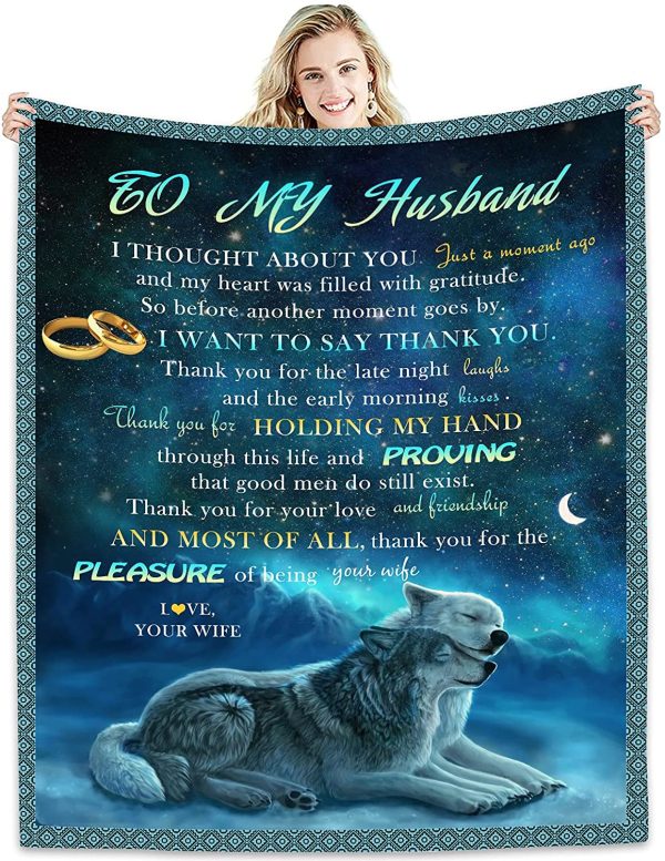 Father Day Gift To My Husband Blankets From Wife Blanket For Best Husb