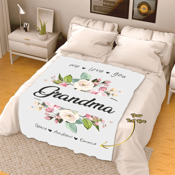 Custom Grandparents Blanket, Gift For Birthday Christmas New Year From - Image 3