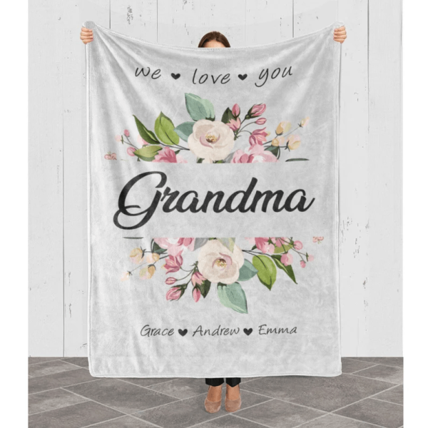 Custom Grandparents Blanket, Gift For Birthday Christmas New Year From - Image 5