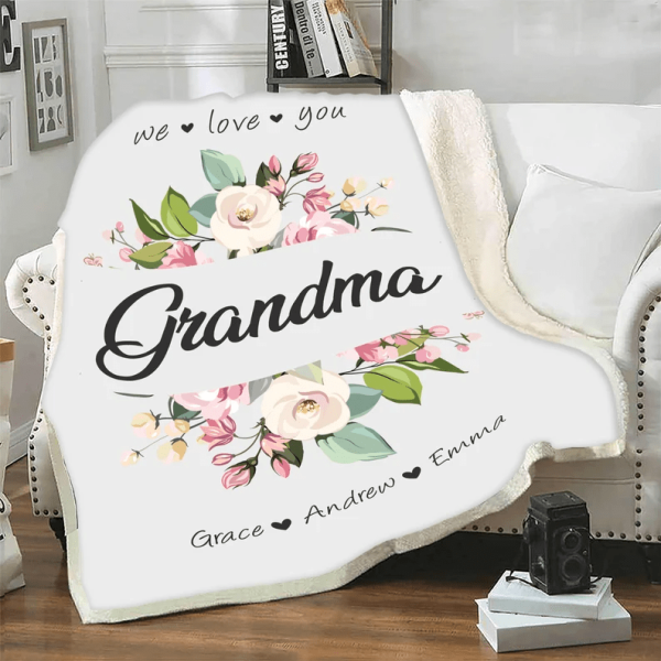 Custom Grandparents Blanket, Gift For Birthday Christmas New Year From - Image 6