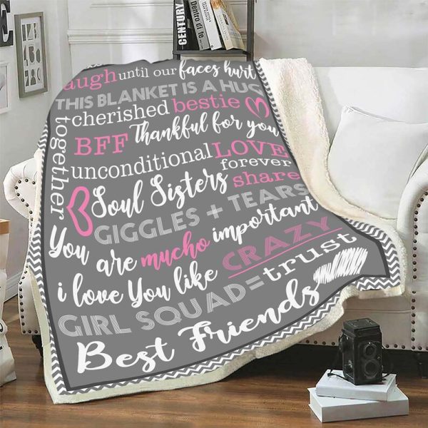 Best Friends Forever, To My Soul Sister Blanket, Bestie Blanket Gift, - Image 5