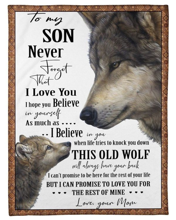 To My Son Never Forget I Love You Blanket Fleece Blanket