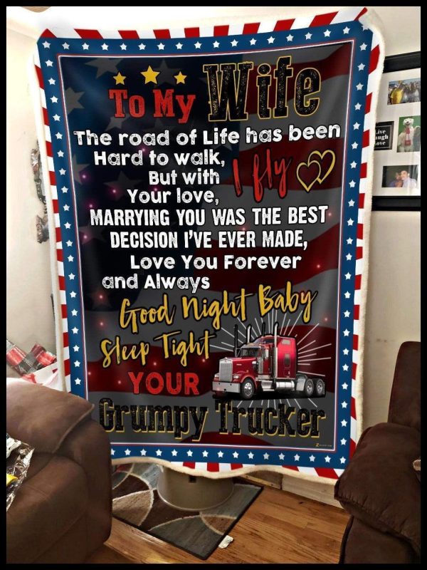 Trucker Gift For Wife Love You Forever And Always Blanket