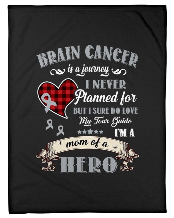 Brain Cancer Never Give Up Fleece Blanket