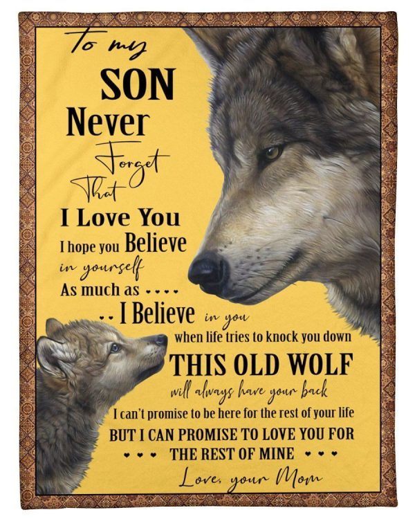 To My Son Never Forget I Love You Blanket Fleece Blanket - Image 3