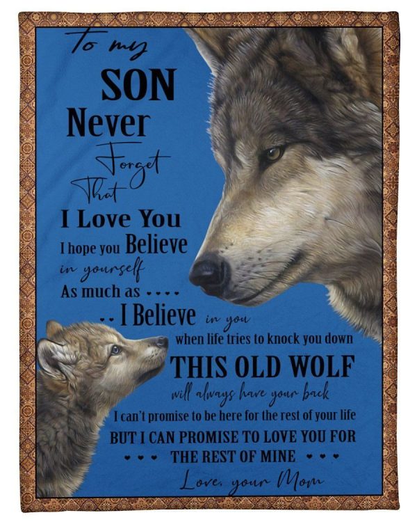 To My Son Never Forget I Love You Blanket Fleece Blanket - Image 6