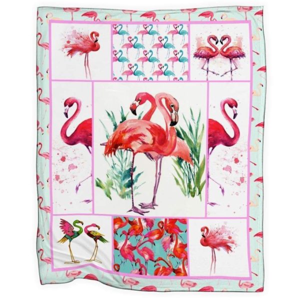 Pink Flamingos Bird Fleece Blanket Gift For Flamingo Lovers - Image 2