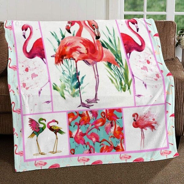 Pink Flamingos Bird Fleece Blanket Gift For Flamingo Lovers - Image 3