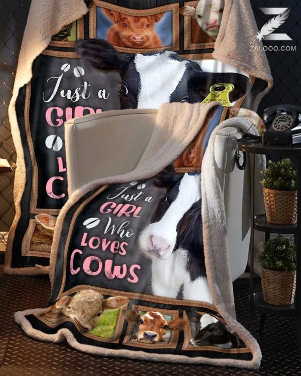 Customized Cow Blanket - Just A Girl Who Loves Cows - Image 2