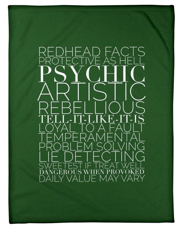 Redhead Facts Protective As Hell Psychic Artistic Rebellious Fleece Bl - Image 2